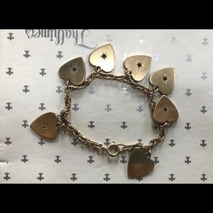 Heart charm bracelet.